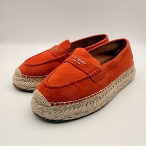 Kate Spade Suede Espadrille Platform Loafers Women’s Size 7